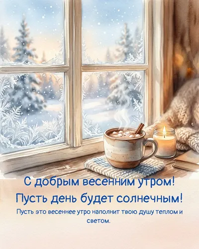 С добрым весенним утром! Пусть день будет солнечным! — morning winter 14